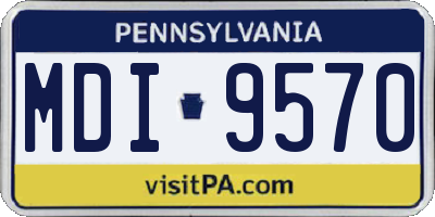 PA license plate MDI9570