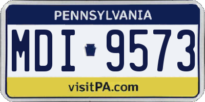 PA license plate MDI9573