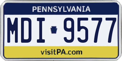 PA license plate MDI9577