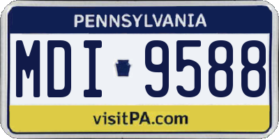 PA license plate MDI9588