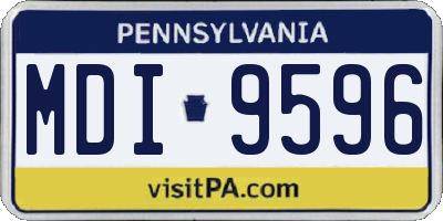 PA license plate MDI9596