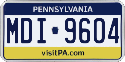 PA license plate MDI9604