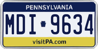 PA license plate MDI9634