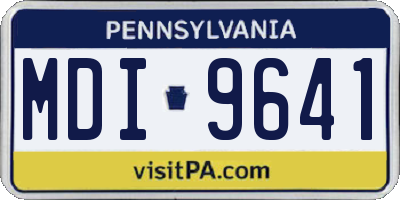 PA license plate MDI9641