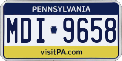 PA license plate MDI9658