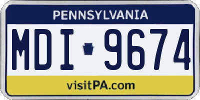 PA license plate MDI9674