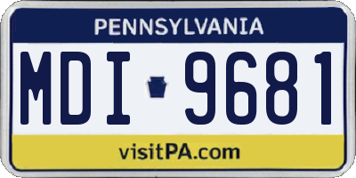 PA license plate MDI9681