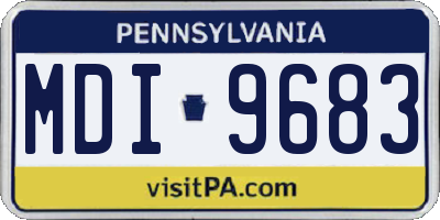 PA license plate MDI9683