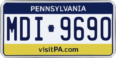 PA license plate MDI9690
