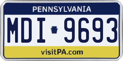 PA license plate MDI9693