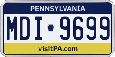 PA license plate MDI9699
