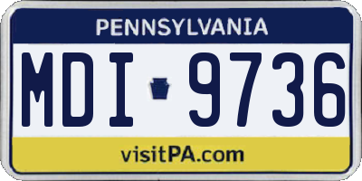 PA license plate MDI9736