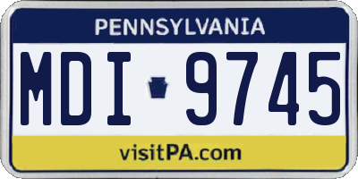 PA license plate MDI9745