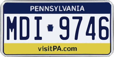 PA license plate MDI9746