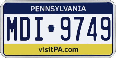 PA license plate MDI9749