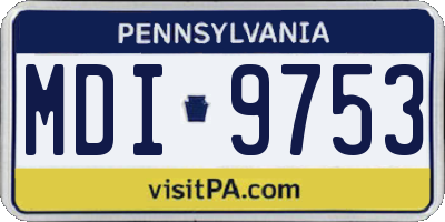 PA license plate MDI9753