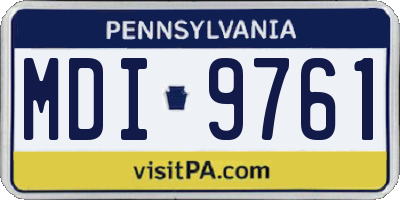 PA license plate MDI9761