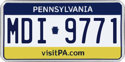 PA license plate MDI9771
