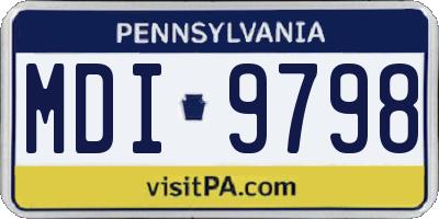PA license plate MDI9798