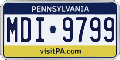 PA license plate MDI9799