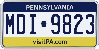 PA license plate MDI9823