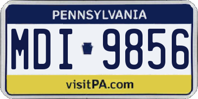 PA license plate MDI9856