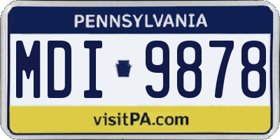 PA license plate MDI9878