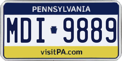 PA license plate MDI9889