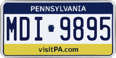 PA license plate MDI9895