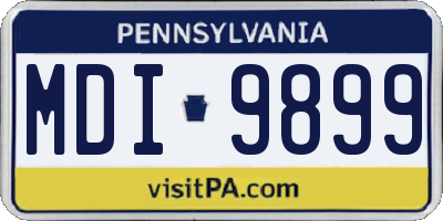 PA license plate MDI9899