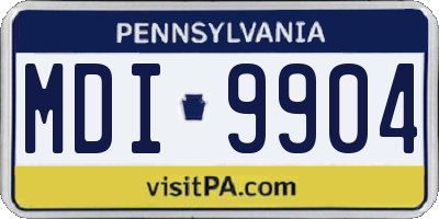 PA license plate MDI9904