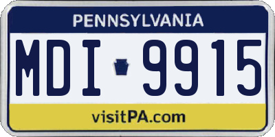 PA license plate MDI9915