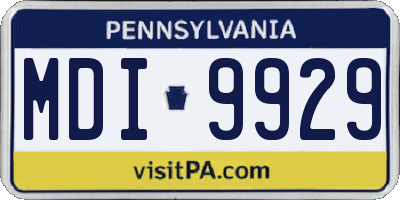 PA license plate MDI9929