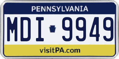 PA license plate MDI9949