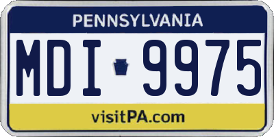 PA license plate MDI9975