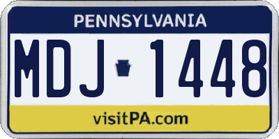 PA license plate MDJ1448