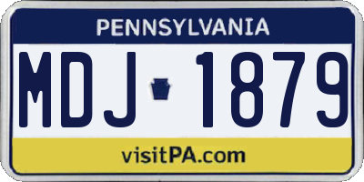 PA license plate MDJ1879