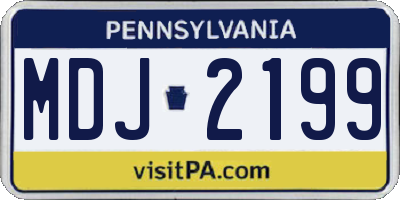 PA license plate MDJ2199
