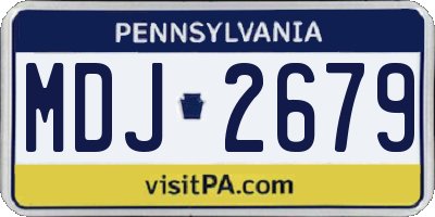 PA license plate MDJ2679