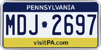 PA license plate MDJ2697