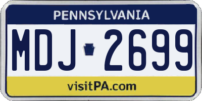PA license plate MDJ2699