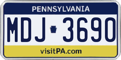 PA license plate MDJ3690