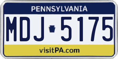 PA license plate MDJ5175