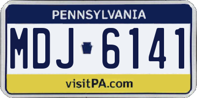 PA license plate MDJ6141