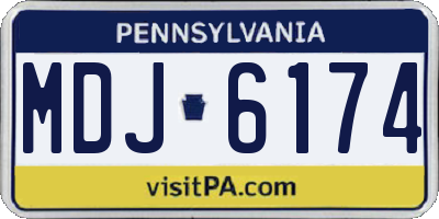 PA license plate MDJ6174