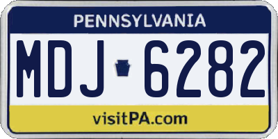 PA license plate MDJ6282