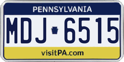 PA license plate MDJ6515