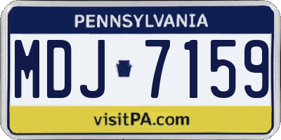 PA license plate MDJ7159