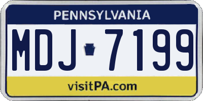 PA license plate MDJ7199