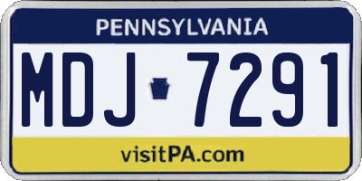 PA license plate MDJ7291